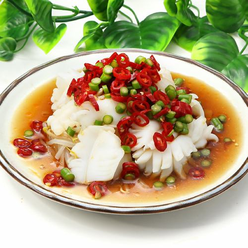 イカの四川ソース/ちりめんじゃこ豆腐