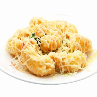 エビのマヨネーズ和え/鯉の甘酢あんかけ