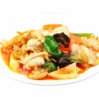 エビとグリーンピースの炒め/イカと四川炒め