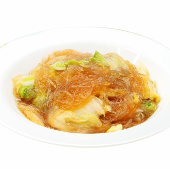 春雨のさっぱり炒め/青菜と豚肉炒め
