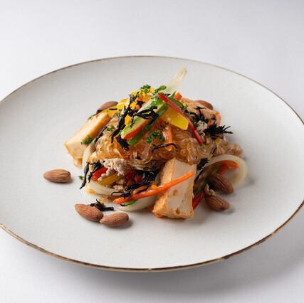 ひじきと厚揚げの春雨チャプチェ