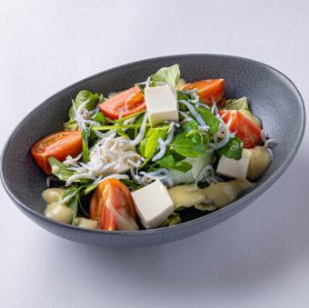 白ワインビネガーとクレソンの彩りサラダ