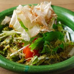 カリカリじゃこと水菜の和風サラダ