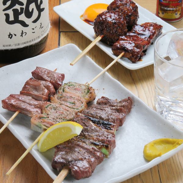 《Recommended!》 Tsukitada's iron plate menu ☆ Assorted 5 skewers