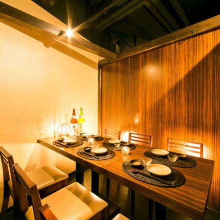 [Private room for 4 to 8 people] The modern Japanese style private room is also popular with girls-only gatherings.
