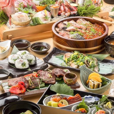 [3 hours all-you-can-drink included] Fresh fish, meat sushi, giblet hot pot ◎ Banquet course [10 dishes in total 7,000 yen → 6,000 yen] 2.5 hours before the golden holiday