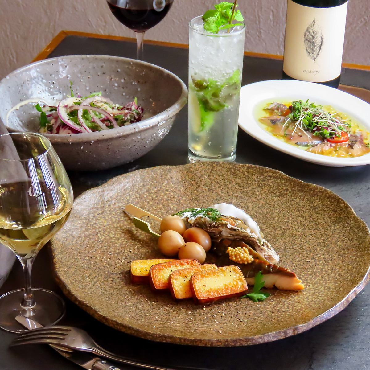 店主厳選自然派ワインは1杯600円から！おいしいお酒で乾杯を♪