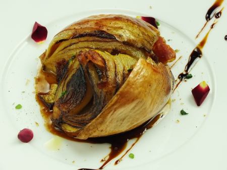 札幌黄とサラミのミルフィーユロースト