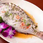 鮮魚の広東風蒸し