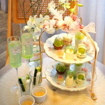 【NEW】マスカット×ピンク アフタヌーンティー