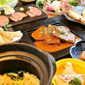 ★平日(日～木)+土曜限定★当日OK 2時間飲み放題付き炙りしめ鯖など<全7品>【楽～RAKU～】4500円