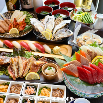 クーポン利用で5500円→5000円 【三陸大盤振る舞いコース】料理全9品120分飲み放題付き♪