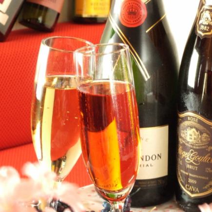 《コスパ最強女子会プラン》自家製ローストポーク&季節のデザート+120分飲み放題付 5,000円