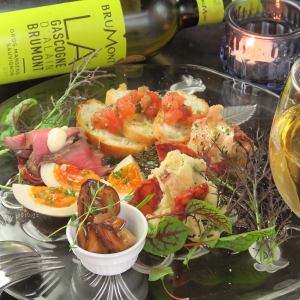 各种各样的开胃菜