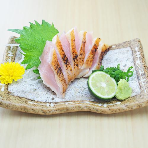 Grilled chicken sashimi