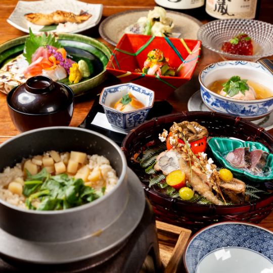 [Food only] Yayoi's carefully selected course including fatty tuna, beef steak, and spring mountain vegetables (total of 9 dishes) 11,000 yen