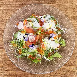 Seared bonito carpaccio