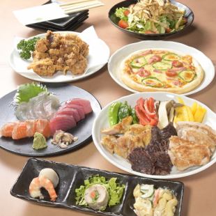 お造り・鉄板焼き等ボリューム満点！飲み放題付！おまかせコース　5500円（税込）
