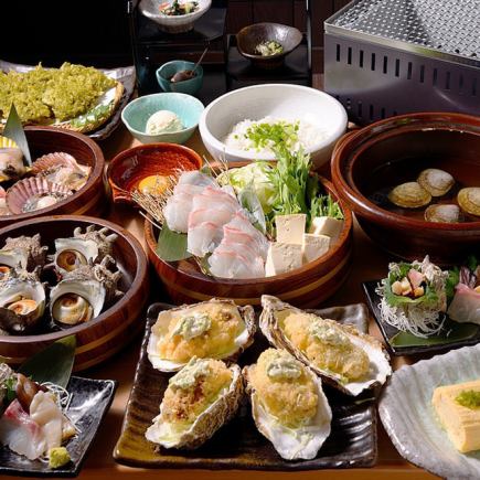 [Recommended] Shellfish Lover's Course♪ <Matsu Course (10 dishes) ⇒ 120 minutes all-you-can-drink included 7,000 yen>