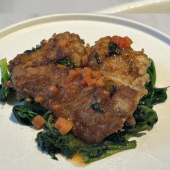 エイヒレのムニエル焦がしバターソース