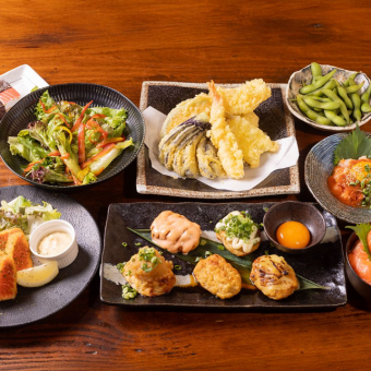 【極みコース】名物つくねの5種類など全8品を満喫！平日180分週末120分生ビール付き飲み放題