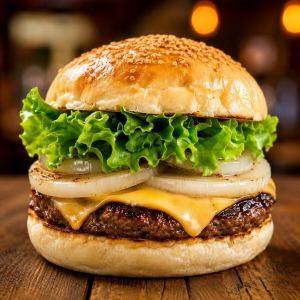 チェダーチーズビーフバーガー