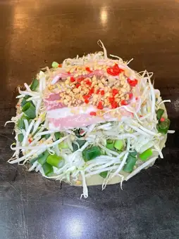 洋食焼　　ねぎ　豚　もやし