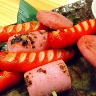 ソーセージ焼き盛合せ