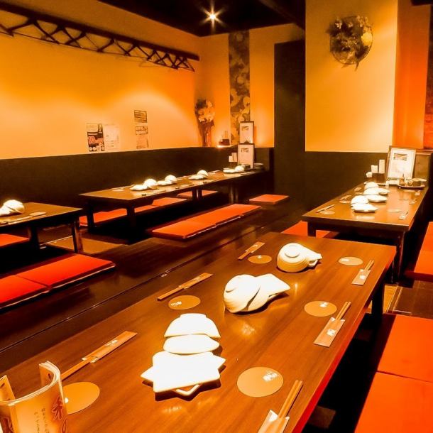 [Recommended for banquets such as company banquets] Private digging room that can hold banquets for a large number of people.Maximum banquet Private room up to 40 people OK! A calm space is recommended! A large number of private rooms! Relax in a calm Japanese space with feet that are easy to dig.If you want to drink at Minami Urawa, go to Tsukiakari Minami Urawa store♪