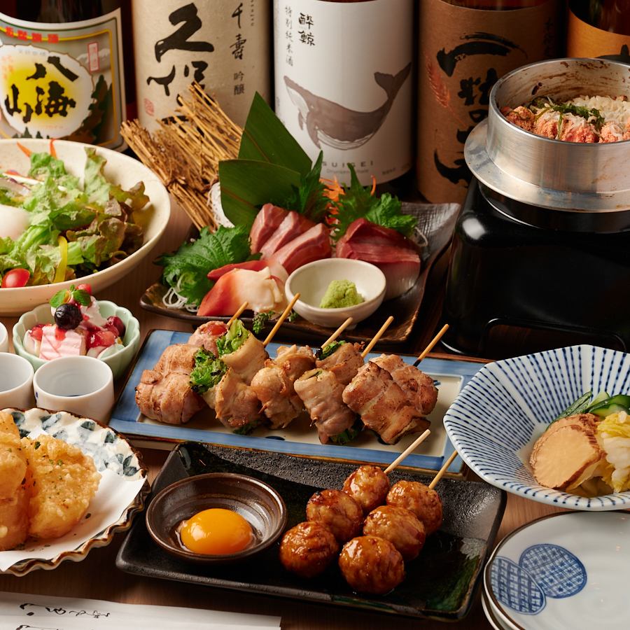 [All seats are private] A delicious izakaya with rice cooked in a pot, original oden, and vegetable skewers