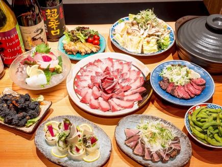 【３時間飲放題付】ブリしゃぶコース◆名物藁焼き・お造り盛り等全11品！生ビール付7000円(税込)