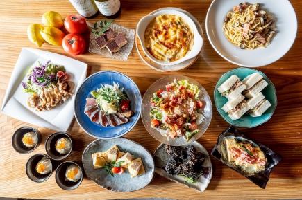 【2時間飲放題】ご褒美女子会コース◆トリュフ香る藁焼き・選べる〆&デザート等全7品!税込4500円