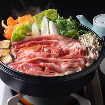 Excellent ★ Kuroge Wagyu Beef Sukiyaki 200g Course 7700 yen (tax included)