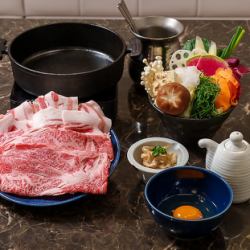 日本黑毛牛阿古豬肉（排豬肉）150g 混合壽喜燒套餐