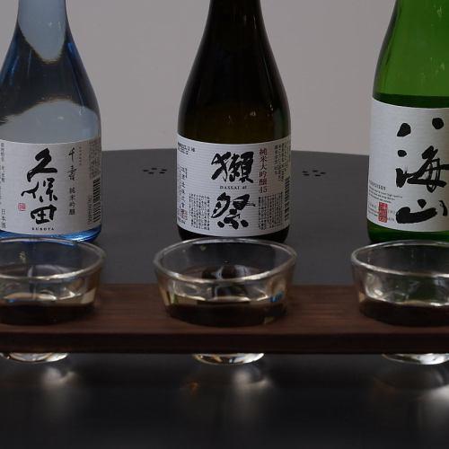 Comparison of 3 types of sake