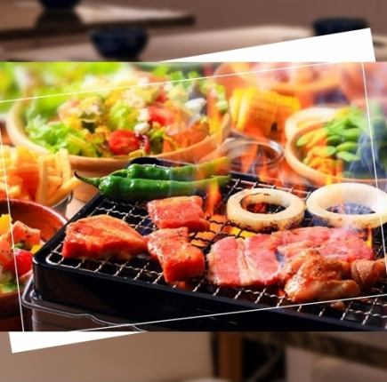 【忘年会、新年会に】お得な宴会１０名様以上BBQコース飲み放題付　