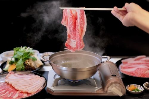 Japanese Black Beef and Agu Pork (Pie Pork) Shabu-shabu 200g Course