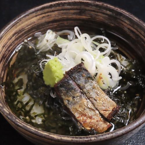 Broiled mackerel heshiko chazuke