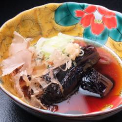 Deep fried Kaga eggplant in soy sauce