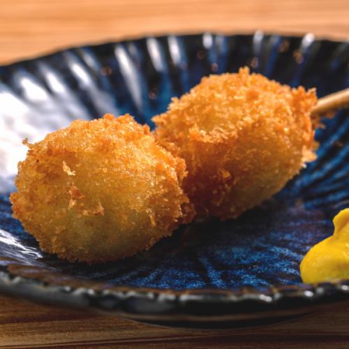 ササミチーズ串、うずら串、紅生姜串、ナス串、玉ねぎ串、蓮根串、カボチャ串、オクラ串