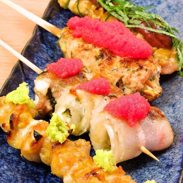 [Vegetable wrapped skewers x yakitori x yakiton] Enjoy the exquisite grilled skewers that go perfectly with alcohol!