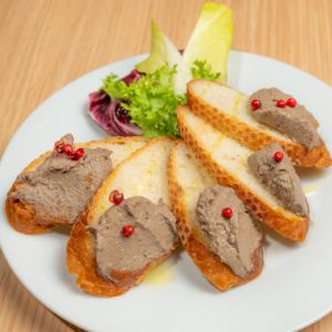 Chicken liver crostini