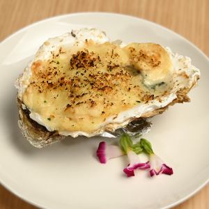 Grilled oyster shell gratin