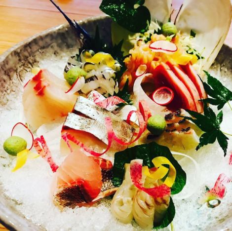 ≪銀座の創作和食×日本酒≫おすすめの一品【板前が捌く季節の鮮魚】