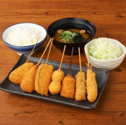 Kushikatsu 7-piece set meal