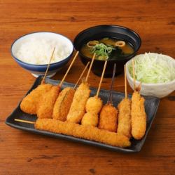 Kushikatsu 9-piece set meal