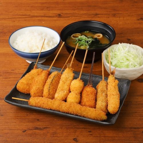 Kushikatsu 9-piece set meal