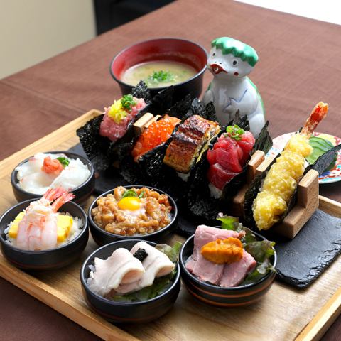 【仅限午餐时间★奖励午餐】SNS热门话题！Ochokodon＆Temaki 10道菜套餐