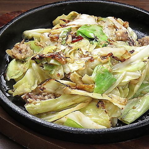 鉄板アンチョビキャベツ