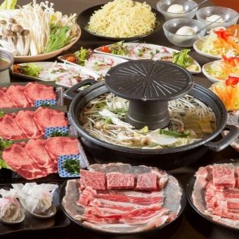 焼しゃぶ鍋・スタンダード＋牛タンコース「料理のみ」